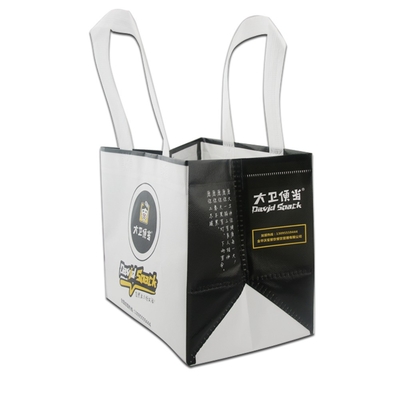 Grote herbruikbare handvat Grocery Tote Custom Non Woven Shopping Bag voor huishoudelijke producten