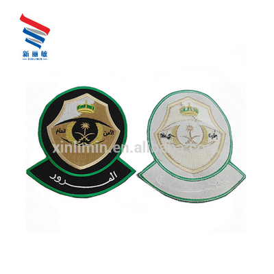 Custom Logo Woven Cotton/Twin Yarns Patches voor promotie van schoolclubs