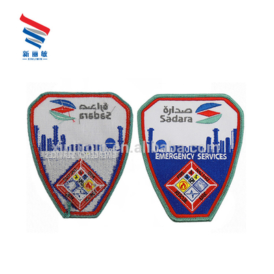 Custom Logo Woven Cotton/Twin Yarns Patches voor promotie van schoolclubs