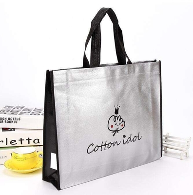Niet-geweven stoffenzak Custom LOGO Printing Laser Metal Film Tote Bag voor sjaals Schalen