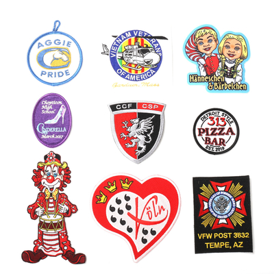 Custom Woven Chenille 3D Logo Geborduurd IJzer Op Patches Voor Kleding Aanpassing
