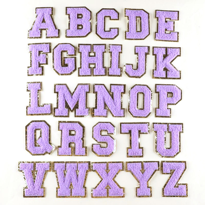 8 cm Chanille Letter Patches Alfabet Set Voor Kleding Custom Iron On Broderie Handdoek