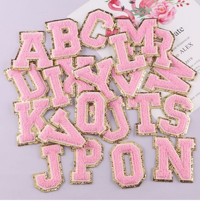 8 cm Chanille Letter Patches Alfabet Set Voor Kleding Custom Iron On Broderie Handdoek
