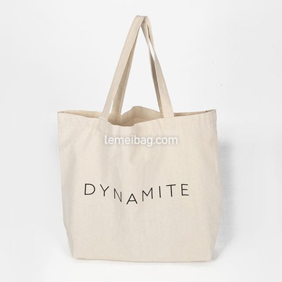 Uitstalling Op maat gedrukt Eco gerecycled lege winkeltas Plain Organic Cotton Canvas Tote Bag Met Logo