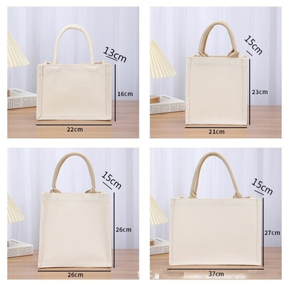 Tas Vierkante vorm Gelamineerd Waterdicht Canvas Cotton Shopping Tote Beach Bag voor promotie