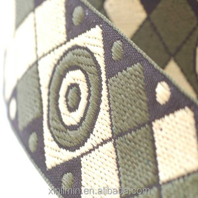 100% katoenen doek Custom Design Double Face Jacquard Ethnic Lace Geborduurd lint