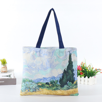 Custom logo gedrukt gerecycled herbruikbaar sublimatie Tote Bag voor zakelijke winkelen