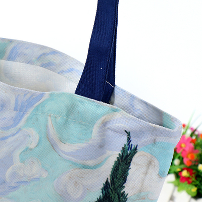 Custom logo gedrukt gerecycled herbruikbaar sublimatie Tote Bag voor zakelijke winkelen