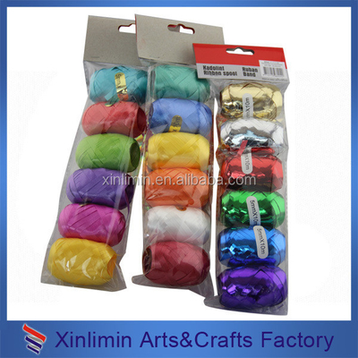 Metalen geborsteld lint Kerstcadeau verpakking Plastic boog voor alle soorten cadeaubon