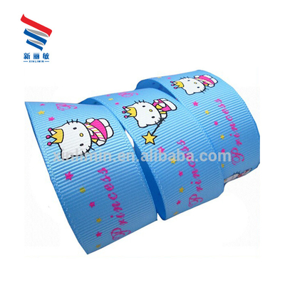 Meisjes Gedrukt Cartoon Character Grosgrain Ribbon voor Haar Krawatten Patroon Solid Color