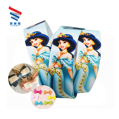 Meisjes Gedrukt Cartoon Character Grosgrain Ribbon voor Haar Krawatten Patroon Solid Color