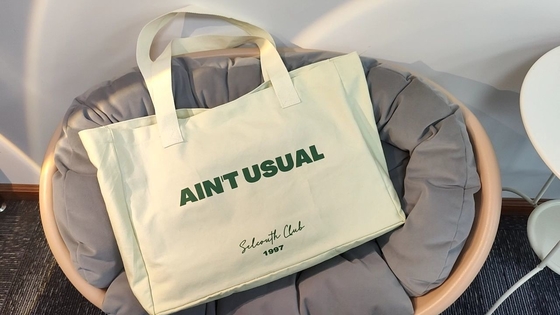 Uitstalling Gepersonaliseerd Logo Geprinte Oversized Cotton Canvas Tote Bag voor een actieve levensstijl