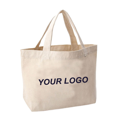 100% katoenen winkels Custom Printed Logo Beach Canvas Tote Bag voor zakelijke winkels