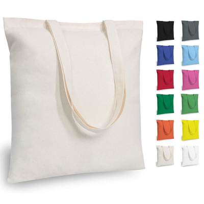 Groenteproducten Gepersonaliseerd Logo Gedrukt Recycle Plain Organic Cotton Canvas Tote Winkeltasjes Met Zipper