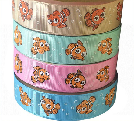 Geschenkverpakking Custom Grosgrain Ribbon met Logo Screen Printed Embossed 1/4' Breed