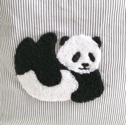 Custom logo Love Animal 3D handdoek geborduurde katoenen tas voor winkelen