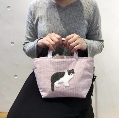 Custom logo Love Animal 3D handdoek geborduurde katoenen tas voor winkelen