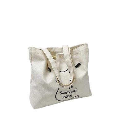 Veelzijdig en milieuvriendelijk Custom Cotton Canvas Grocery Bag Beach Tote Shopping Bag