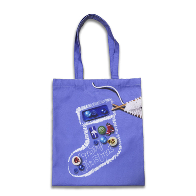 Polyester katoen doek winkeltas aanpasbaar logo grootte voor kerstcadeau OEM/ODM