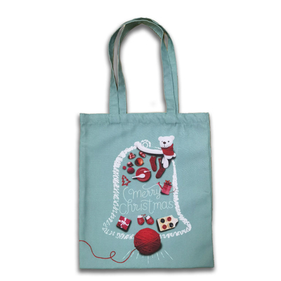 Polyester katoen doek winkeltas aanpasbaar logo grootte voor kerstcadeau OEM/ODM