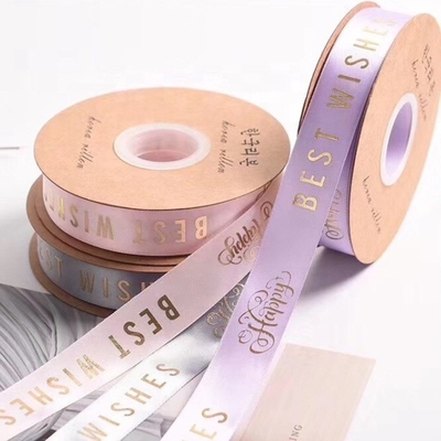 3mm-100mm polyester satin lint in levendige kleuren voor eenzijdige stijl en stof