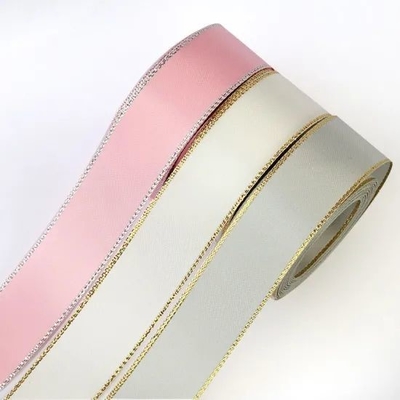 3mm-100mm polyester satin lint in levendige kleuren voor eenzijdige stijl en stof