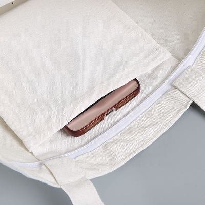 Gepersonaliseerde kleur gerecycled winkelwaren Canvas Calico Tote Bags