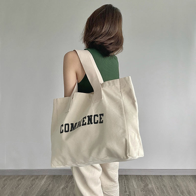 Eco-vriendelijke oversized canvas Tote Bag voor het winkelen Custom Logo en OEM / ODM aanvaardbaar