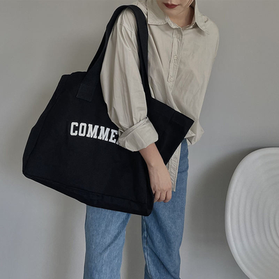 Eco-vriendelijke oversized canvas Tote Bag voor het winkelen Custom Logo en OEM / ODM aanvaardbaar
