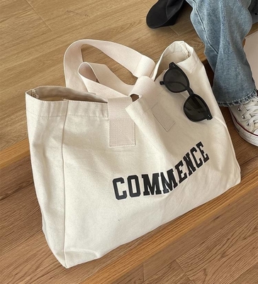 Eco-vriendelijke oversized canvas Tote Bag voor het winkelen Custom Logo en OEM / ODM aanvaardbaar