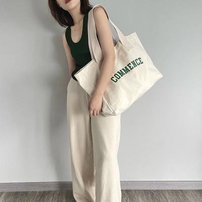 Eco-vriendelijke oversized canvas Tote Bag voor het winkelen Custom Logo en OEM / ODM aanvaardbaar
