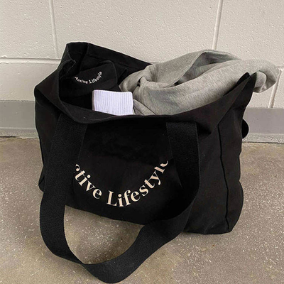 Gepersonaliseerd logo Eco-vriendelijk Zwaar werk Oversize Grote Supermarkt Cotton Canvas Tote Bag