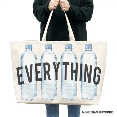 Gepersonaliseerd logo Eco-vriendelijk Zwaar werk Oversize Grote Supermarkt Cotton Canvas Tote Bag