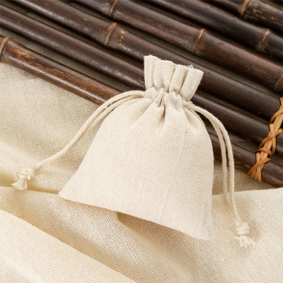 Custom Logo Eco Friendly Luxury Soft Cotton Pouch voor duurzame sieraden organisatie