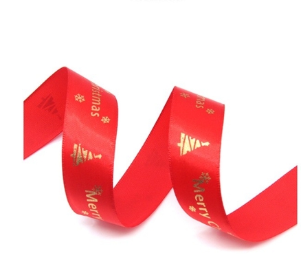 Feliz Navidad Alfabet Woven Edge Ribbon voor Custom Festival Roll Decoration
