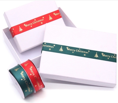 Feliz Navidad Alfabet Woven Edge Ribbon voor Custom Festival Roll Decoration