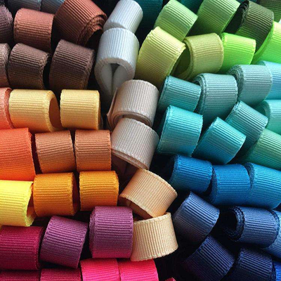 6mm-40mm 196 Kleurkeuzes Custom Strip Polyester Grosgrain Ribbon in Satin Stof