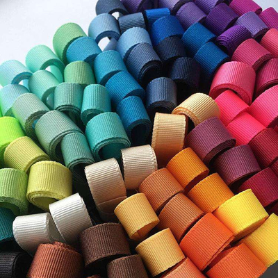 6mm-40mm 196 Kleurkeuzes Custom Strip Polyester Grosgrain Ribbon in Satin Stof