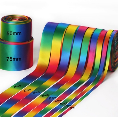 Soft Touch RIBBONS enkel gezicht dubbel gezicht regenboog Satin lint Grosgrain lint