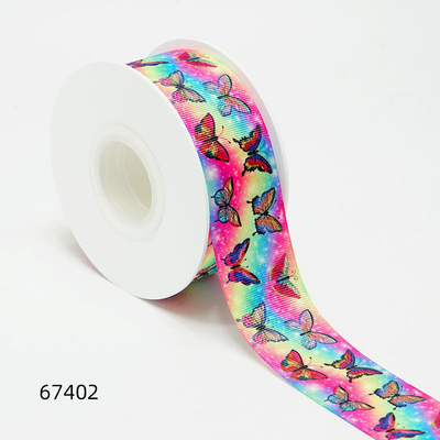 100% polyester op maat gedrukt grofkorrel lint enkel gezicht