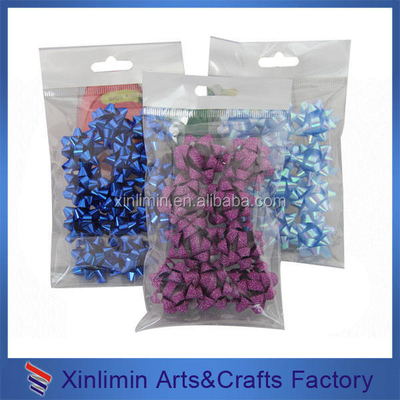 PP lint gedrukte kerstster boog set voor cadeau verpakking en verpakkingsdoos decoratie
