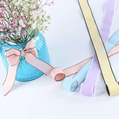 Eenzijdige ivoor satine banden voor trouwhaar accessoires