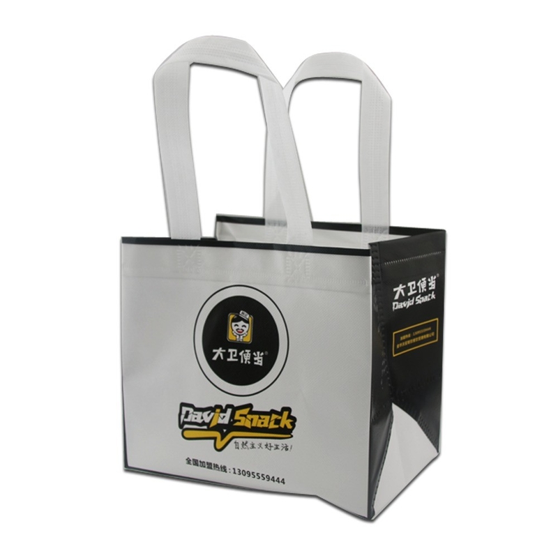 Grote herbruikbare handvat Grocery Tote Custom Non Woven Shopping Bag voor huishoudelijke producten