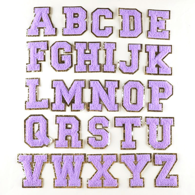 8 cm Chanille Letter Patches Alfabet Set Voor Kleding Custom Iron On Broderie Handdoek