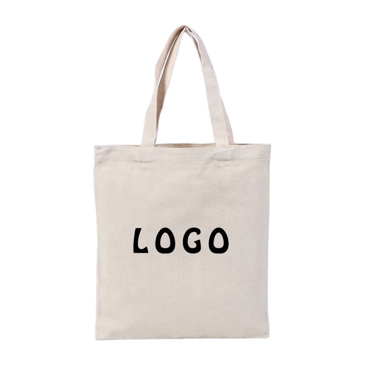 Uitstalling Op maat gedrukt Eco gerecycled lege winkeltas Plain Organic Cotton Canvas Tote Bag Met Logo