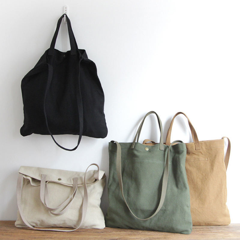 Promotie Vrouwen natuurlijke duurzame katoen Canvas Shopping Tote Bag Voor zakelijke winkels