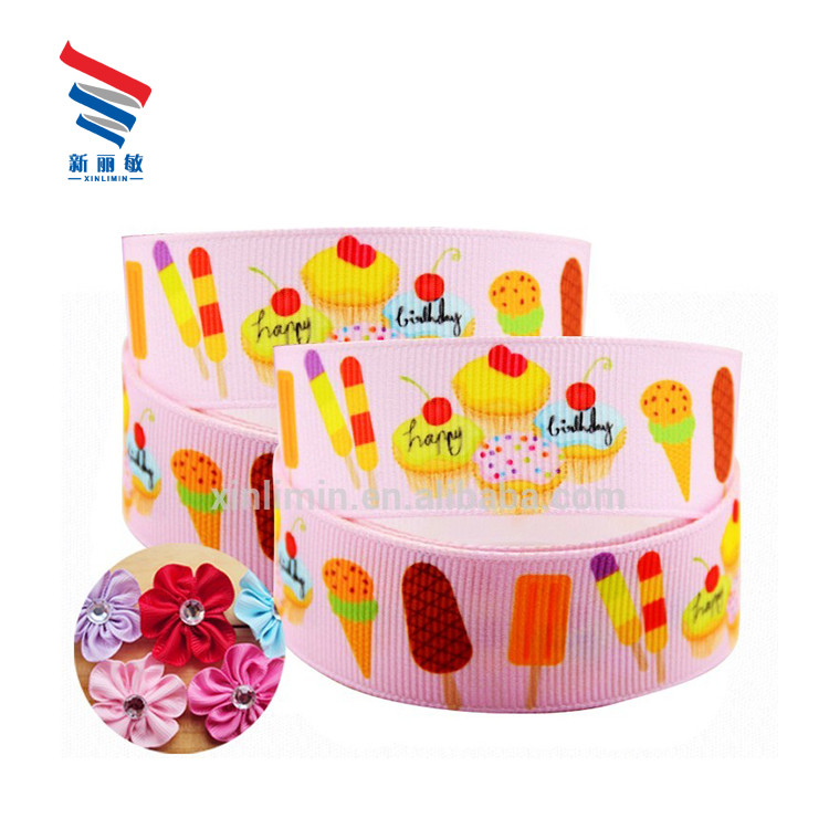 Meisjes Gedrukt Cartoon Character Grosgrain Ribbon voor Haar Krawatten Patroon Solid Color