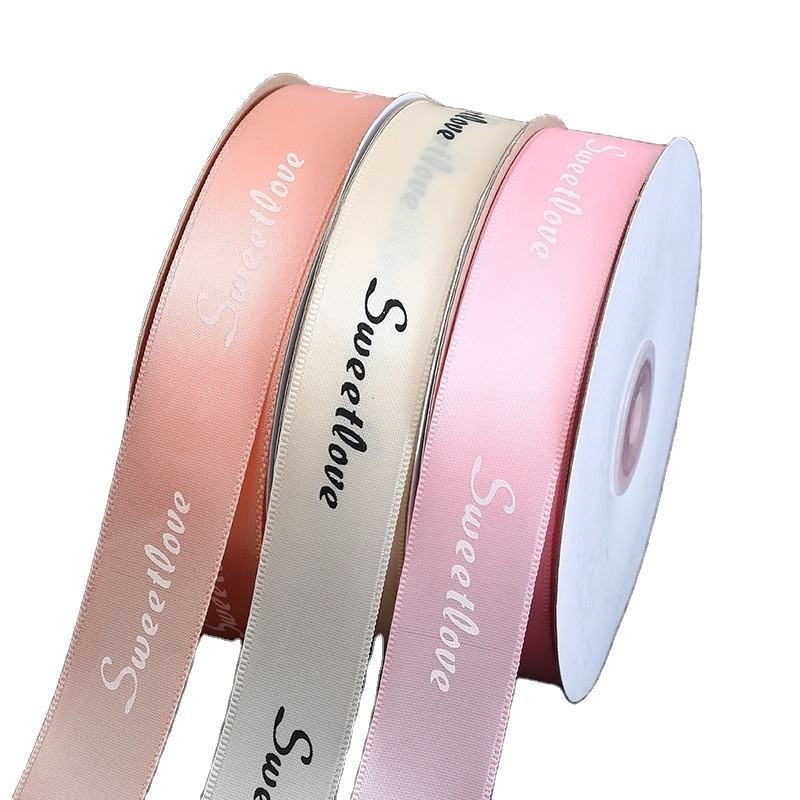 3mm-100mm polyester satin lint in levendige kleuren voor eenzijdige stijl en stof