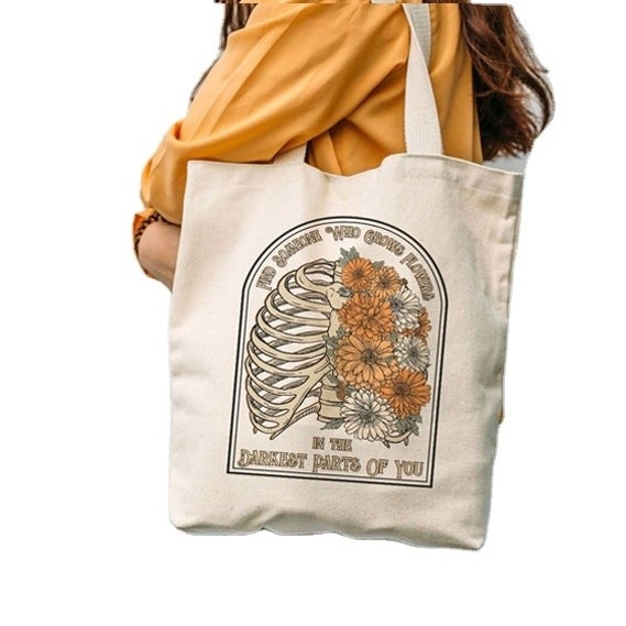 Gepersonaliseerd logo Groot biologisch katoenen doek Grocery Shopping Tote Bag voor OEM / ODM