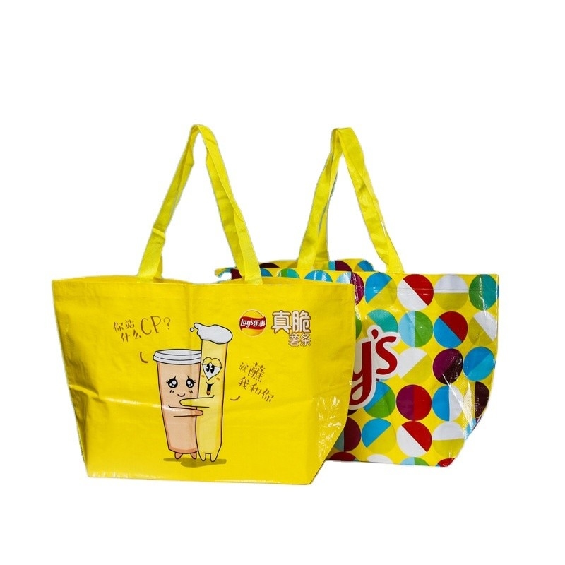 Milieuvriendelijke Slangenhuid Composite Plastic Kleuren Printing Woven Bag voor de behoeften van de klant